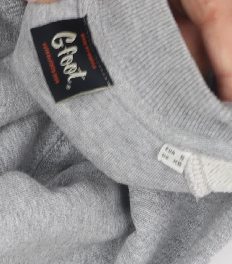 G Foot Men's Grey Cartoon Graphic Sweatshirt Size S