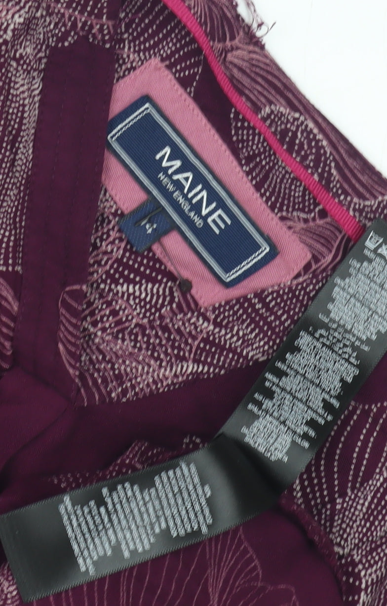 Maine Women's Tunic Blouse, Size 14, Floral Pattern