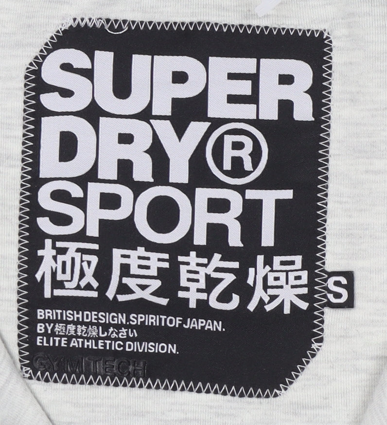 Superdry Grey Unisex Hoodie S Pullover, Hooded, Logo
