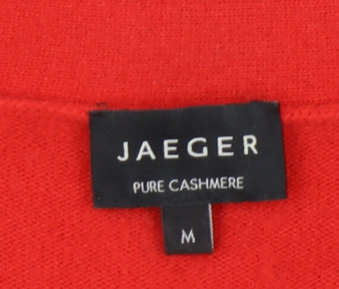 Jaeger Women's Red Cashmere Cardigan M