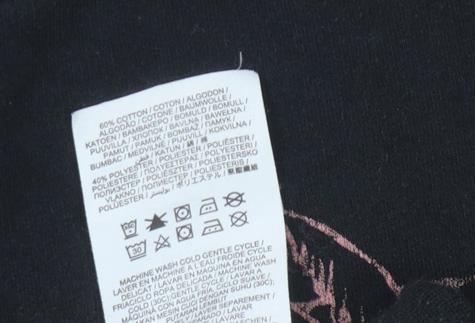 Hurley Black Unisex Graphic Pullover Sweatshirt L