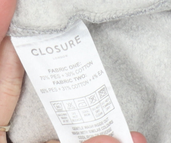 Closure London Men's Grey Pullover Hoodie, M, Regular Fit