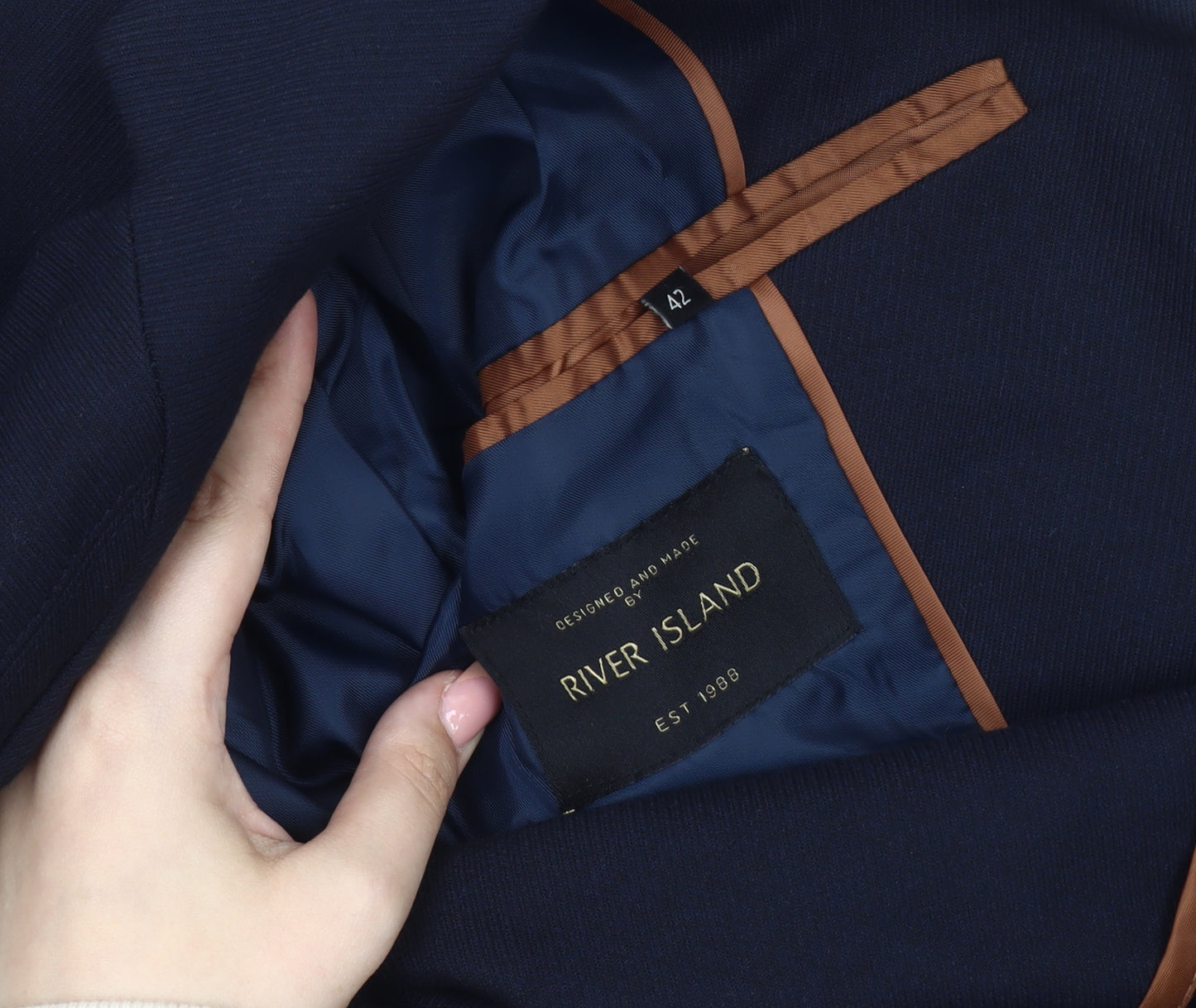 River Island Men's Blue Blazer, 42, Business Formal