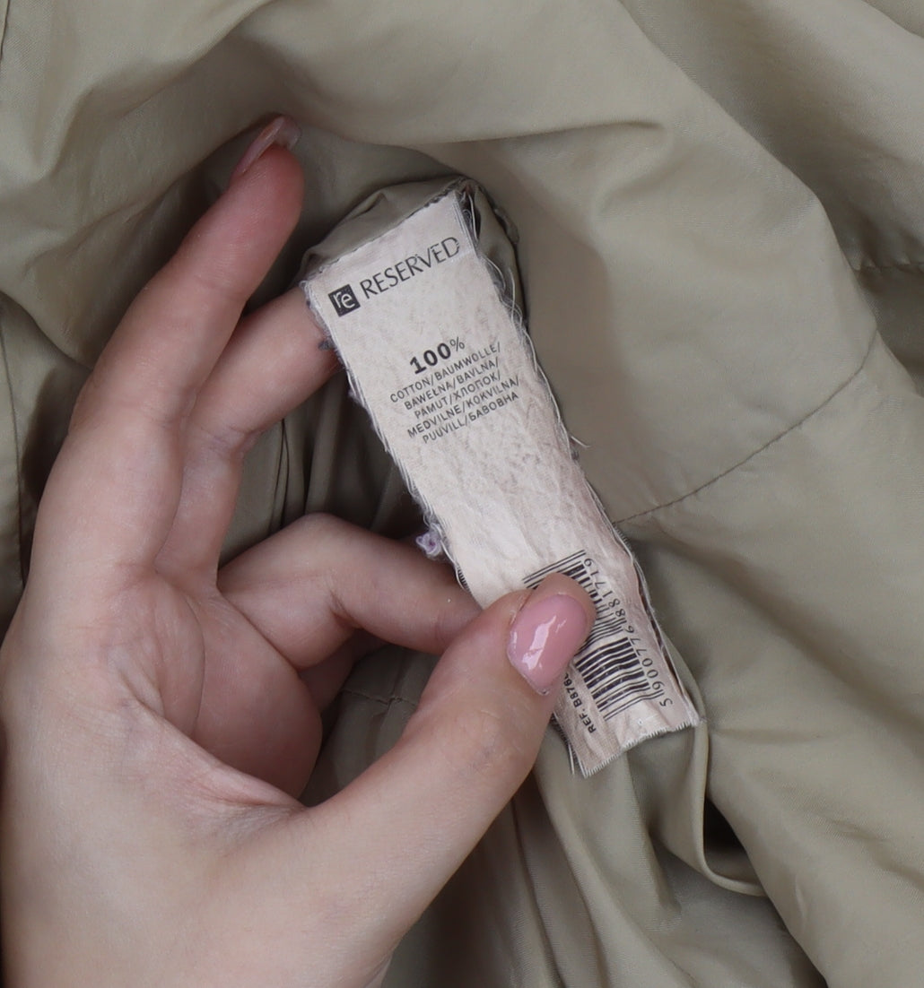 Reserved Women's Beige Trench Coat Size S, Casual, Mid-Length