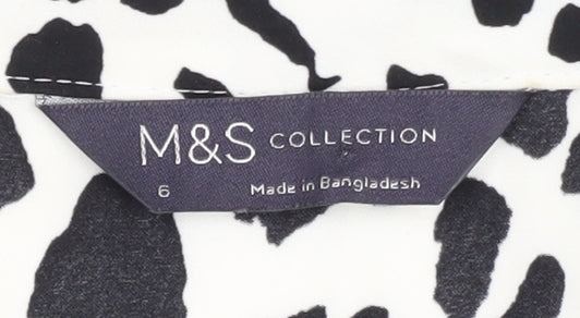 Marks and Spencer Women's Animal Print Blouse - Size 6