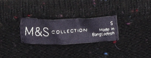 Marks and Spencer Women's Black V-Neck Pullover Jumper, Size S