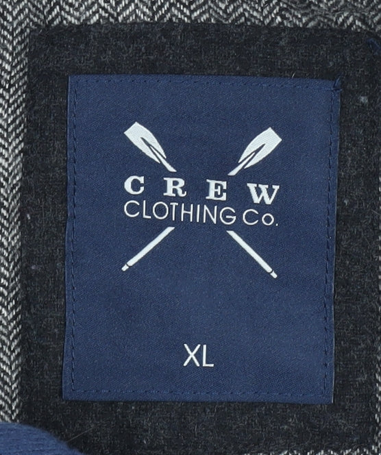 Crew Clothing Co. Men's Blue XL Henley Sweatshirt
