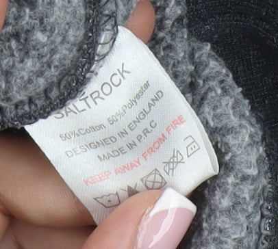 Saltrock Men's Black Pullover Hoodie, M, Graphic Logo