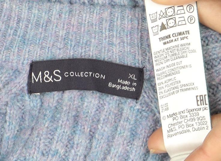 Marks and Spencer Women's Blue Cardigan XL