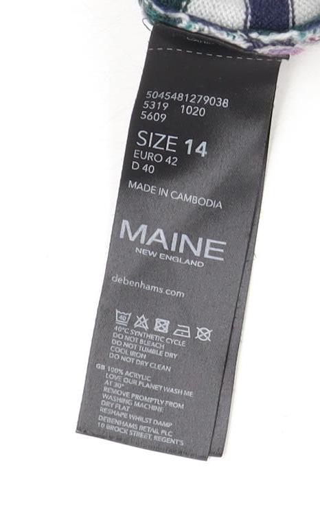 Maine Women's Multicoloured Striped Pullover Jumper Size 14