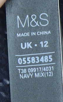 Marks and Spencer Women's Multicoloured Cable-Knit Jumper Size 12