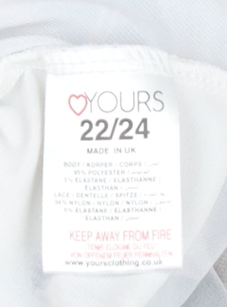 Yours Women's Plus Floral Lace Tank 22 Spring/Summer