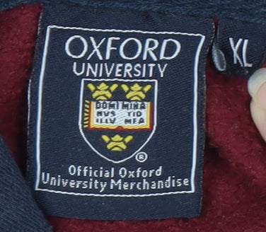 Oxford University Men's Red XL Pullover Hoodie