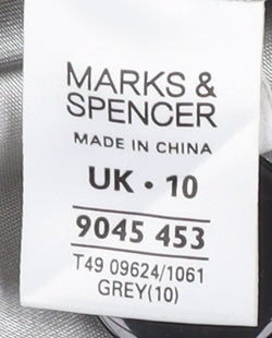 Marks and Spencer Women's Grey Wool Pea Coat Size 10