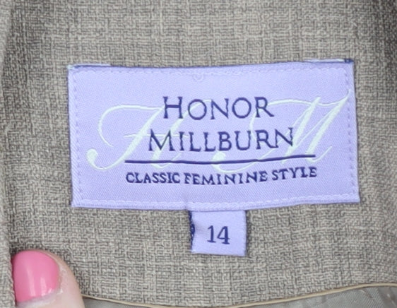 Honor Millburn Women’s Beige Suit Jacket Size 14