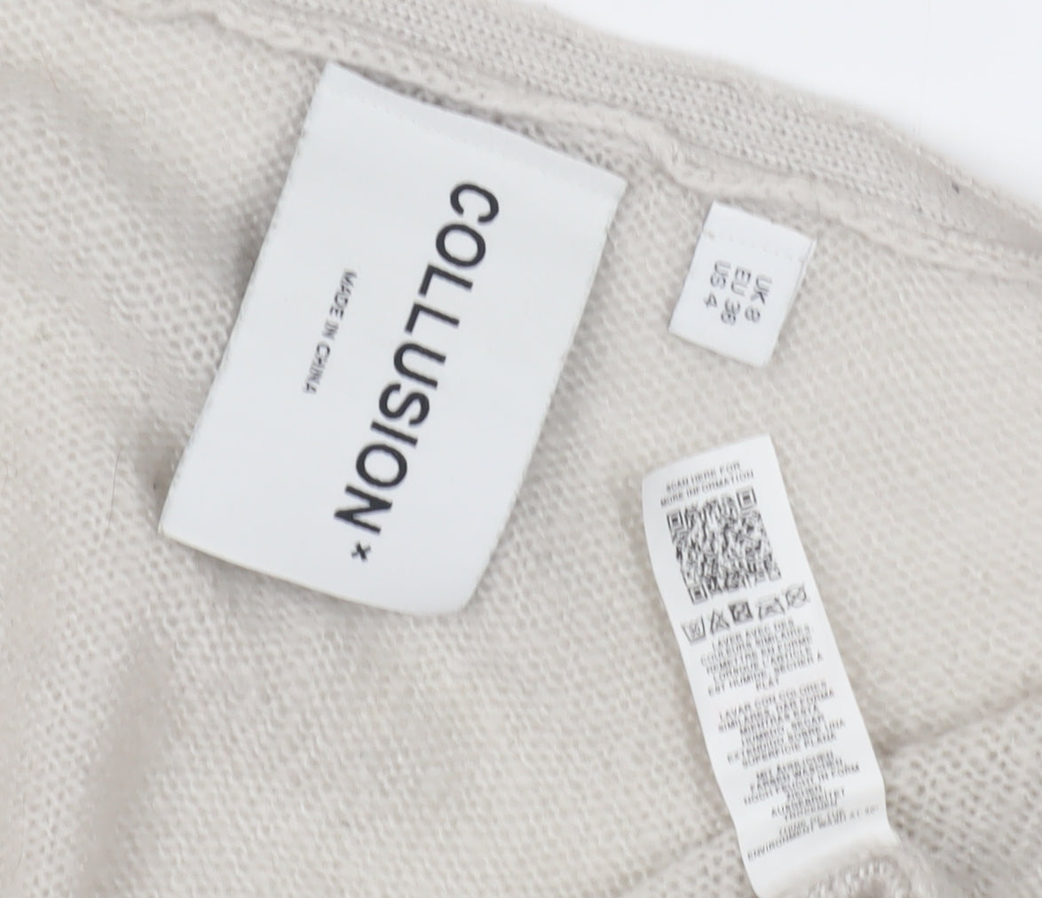 Collusion Womens Ivory Cardigan UK 10