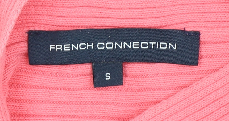 French Connection Pink Women's High Neck Knit Top