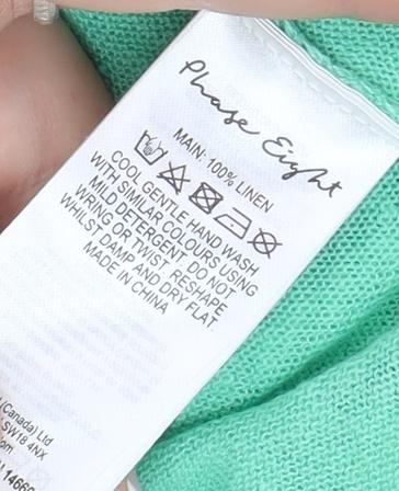 Phase Eight Women’s Green 3/4 Sleeve Linen Top