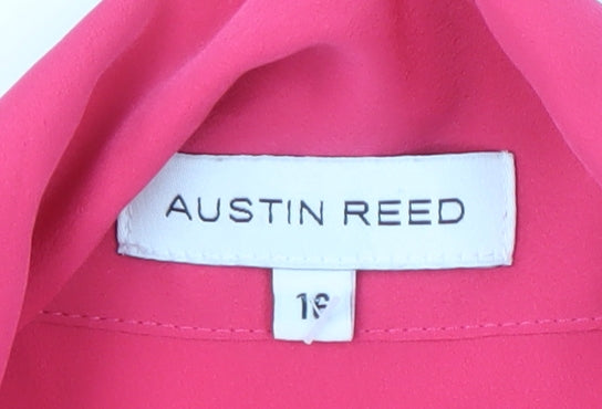 Austin Reed Women's Pink Blouse Size 18 Sleeveless Bow
