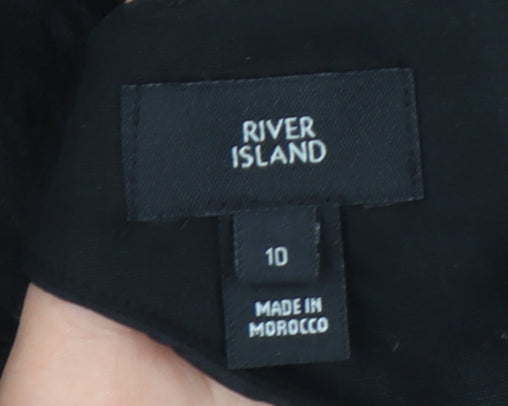 River Island Women's Black Halter Dress Size 10