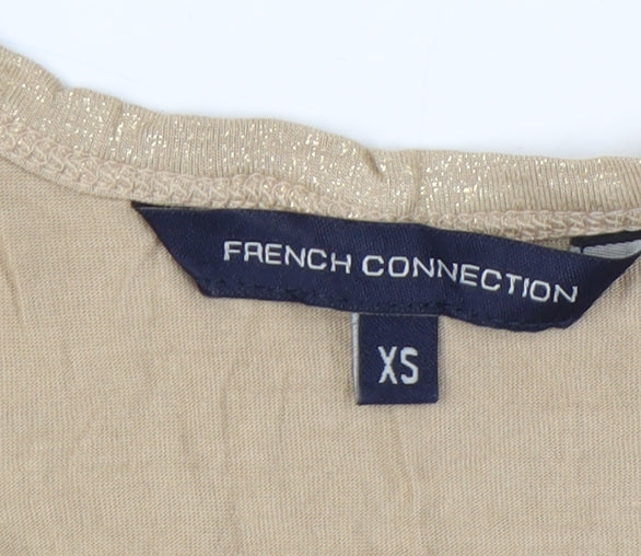 French Connection Women's Beige XS Stretch Tank Top