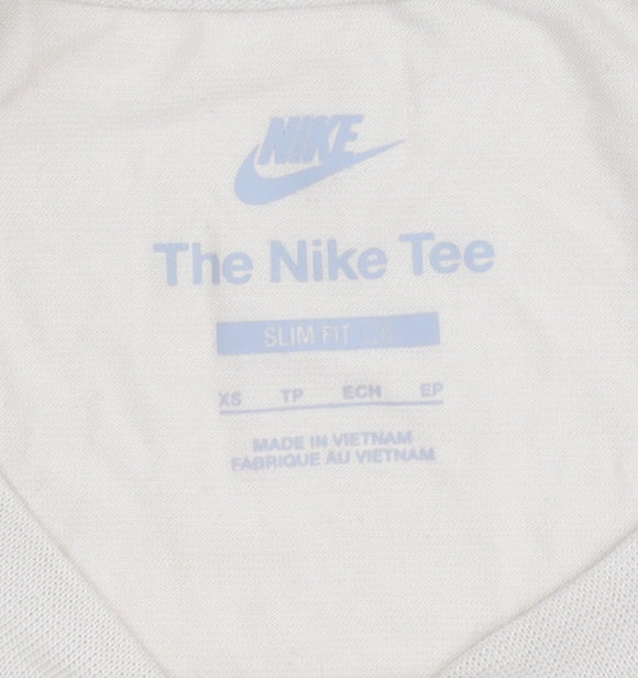 Nike Women's Beige Cropped T-Shirt XS