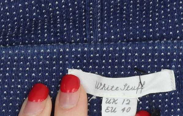 White Stuff Women's Blue Midi Pencil Skirt Size 12