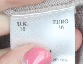 Eastex Women's Beige Cable-Knit Pullover Jumper, Size 10