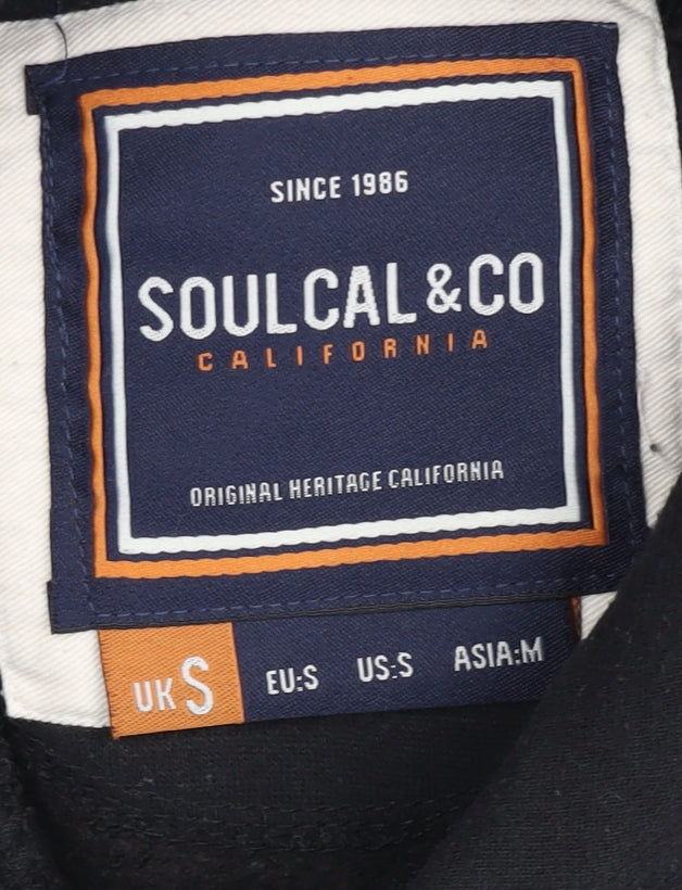 SoulCal & Co Men's Black Grey Pullover Hoodie S