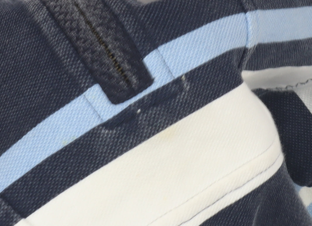 Fat Face Men's Blue Striped 1/4 Zip Sweatshirt M