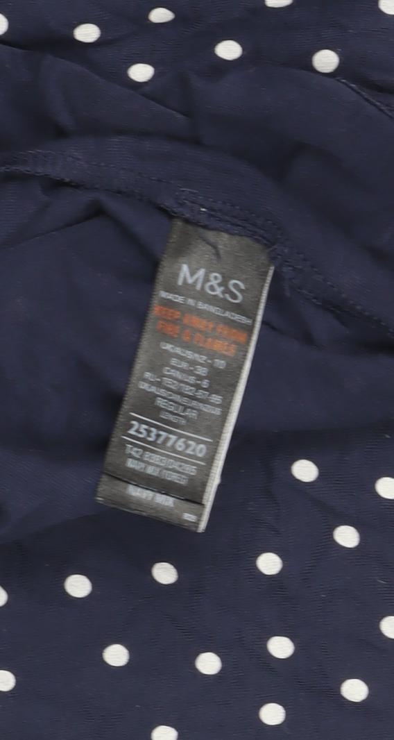 Marks and Spencer Women's Blue Polka Dot Shift Dress