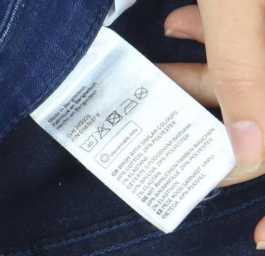 Girls Blue High Waist Skinny Jeans - Size 12 Years, Casual Wear