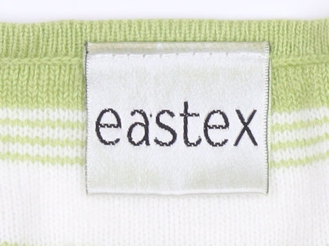 Eastex Women's Green Striped Pullover Jumper Size 12