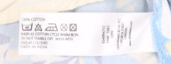 Jasper Conran Women's Blue Floral Fit & Flare Dress Size 8