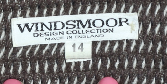 Windsmoor Women's Brown Wool Pencil Skirt, Size 14