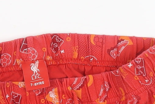LFC Boys Red Elastic Waist Football Trousers 7-8 Years