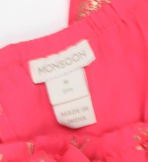 Monsoon Girls Pink Jumpsuit 10 Years, Ruffle Halter Style