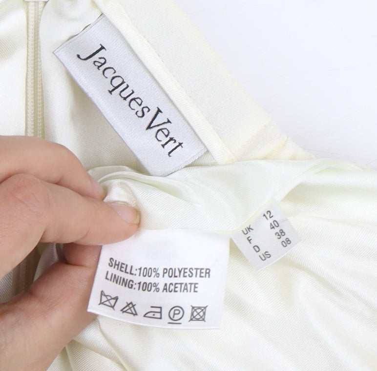 Jacques Vert Women's Ivory Long Formal Pencil Skirt Size 12