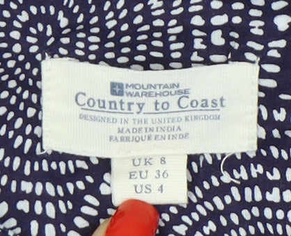 Mountain Warehouse Women's Blue Geometric Tunic, Size 8