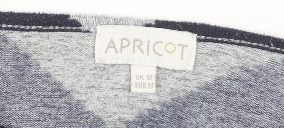 Apricot Women's Grey Chevron Pullover Jumper Size 12