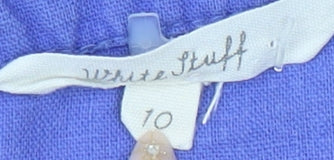 White Stuff Blue Linen Shift Dress, Size 10, Women's Casual Wear