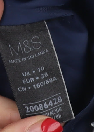 Marks and Spencer Women's Blue Geometric Midi Skirt