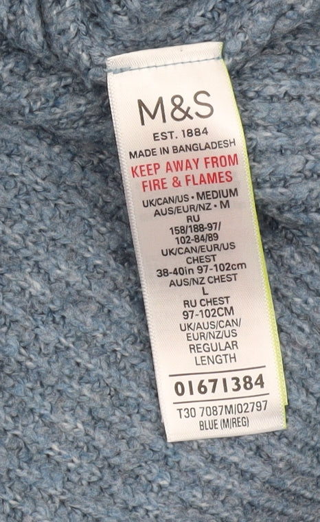 Marks and Spencer Men's Blue Pullover Sweater M
