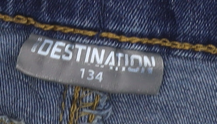 Destination Girls Blue Straight Jeans, Size 9 Years