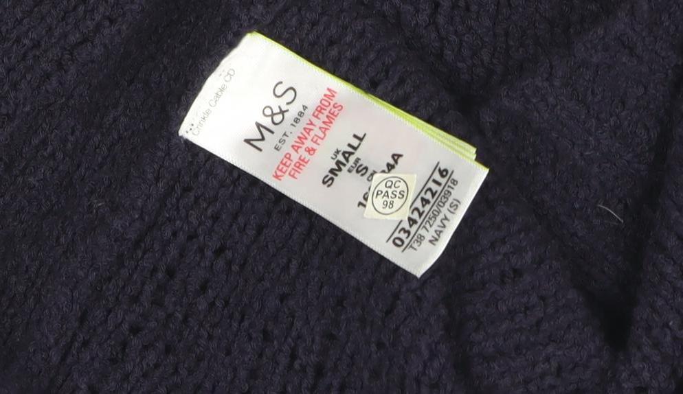 Marks and Spencer Women's Blue Open Front Cardigan S