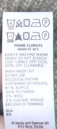 Marks and Spencer Men’s Beige Striped Knit Jumper L