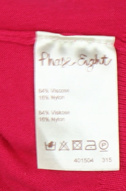 Phase Eight Women's Red V-Neck Cardigan Size 12