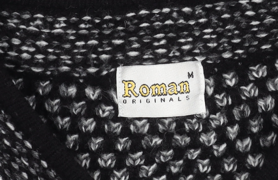 Roman Originals Women's Black Cardigan Knit Long Sleeve