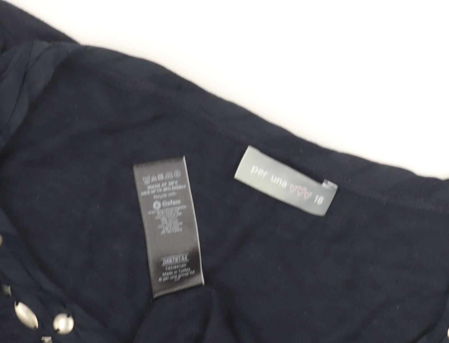 Marks and Spencer Women's Blue Beaded Blouse Size 18