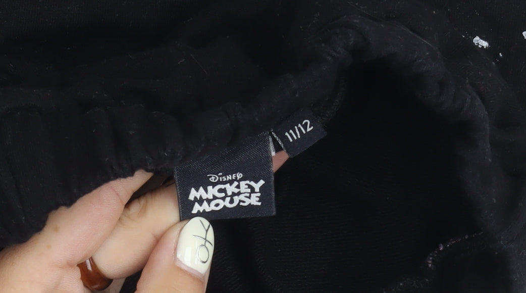 Disney Girls Black Mickey Mouse Shorts 11-12 Years
